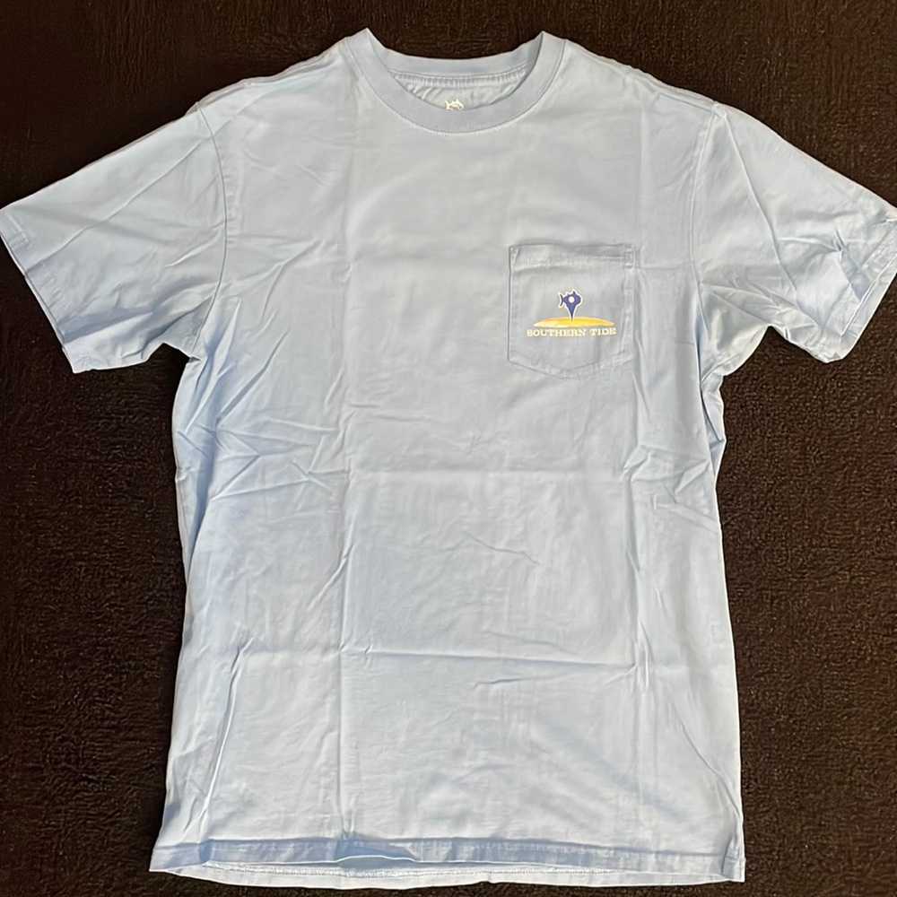 Light blue, Southern Tide, Side Medium, Cotton t-shirt